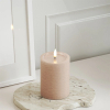 Led kaars 7,5 x 10 cm | Rose | 3D vlam | Unique Candles LDH00675 - 2