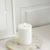 Led kaars 7,5 x 10 cm | Wit | 3D vlam | Unique Candles LDH00655 - 2