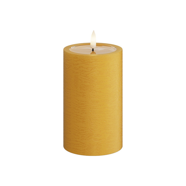 Unique Candles Led kaars 7,5 x 12,5 cm | Curry | 3D vlam | Unique Candles  LDH00681 - 1