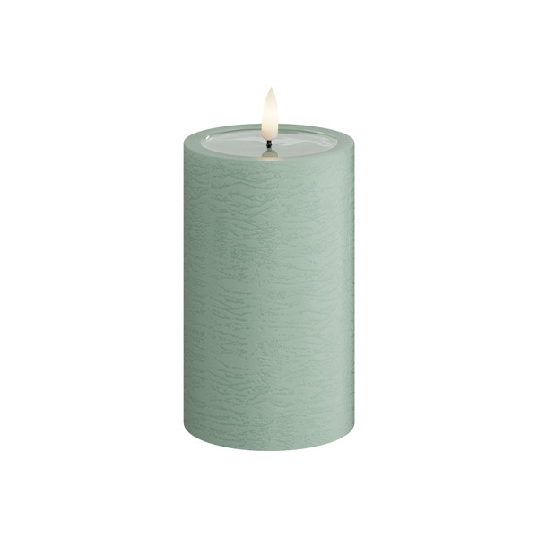Unique Candles Led kaars 7,5 x 12,5 cm | Salvie groen | 3D vlam | Unique Candles  LDH00671 - 1