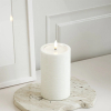 Led kaars 7,5 x 12,5 cm | Wit | 3D vlam | Unique Candles LDH00656 - 2