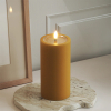 Led kaars 7,5 x 15 cm | Curry | 3D vlam | Unique Candles LDH00682 - 1