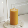Led kaars 7,5 x 15 cm | Curry | 3D vlam | Unique Candles LDH00682 - 2
