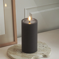 Led kaars 7,5 x 15 cm | Mocca | 3D vlam | Unique Candles LDH00662