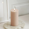 Led kaars 7,5 x 15 cm | Rose | 3D vlam | Unique Candles LDH00677 - 2