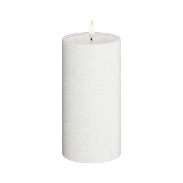 Unique Candles Led kaars 7,5 x 15 cm | Wit | 3D vlam | Unique Candles  LDH00657 - 1