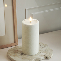 Led kaars 7,5 x 15 cm | Wit | 3D vlam | Unique Candles LDH00657