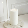 Led kaars 7,5 x 15 cm | Wit | 3D vlam | Unique Candles LDH00657 - 2