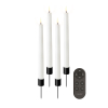 Uyuni Cadeaubox Dinerkaarsen | Wit | 4 stuks | 2,3 x 25 cm | Afstandsbediening LUY00104 - 2