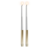 Uyuni Dinerkaars | Soft-fit cap | Wit en Goud | 2,3 x 32 cm | 2-pack LUY00289 - 2