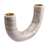 Uyuni  Dubbele Kaarsenhouder | Marmer | Beige LUY00070 - 2