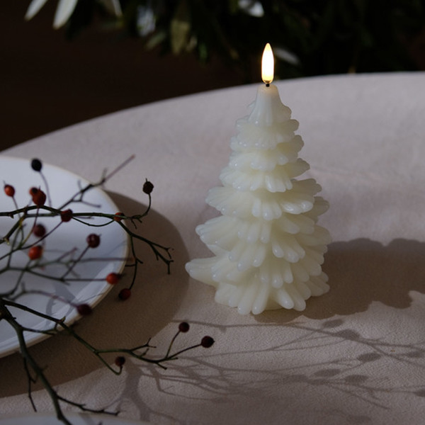 Uyuni Kerstboomkaars | Wit | 10 x 15 cm LUY00325 - 1
