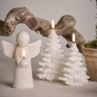 Uyuni Kerstboomkaars | Wit | 9 x 12 cm LUY00324