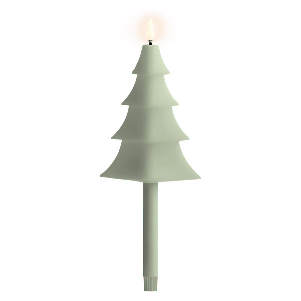 Uyuni Kerstboomkaars op steel | Breed | Saliegroen | 1,3x25cm LUY00293 - 2
