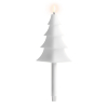 Uyuni Kerstboomkaars op steel | Breed | Wit | 1,3x25cm LUY00292 - 1
