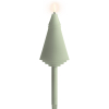 Uyuni Kerstboomkaars op steel | Smal | Saliegroen | 1,3x25cm LUY00295 - 2