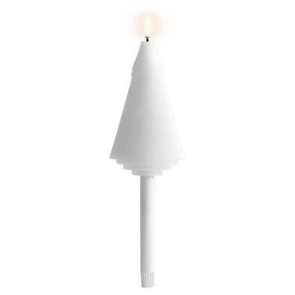 Uyuni Kerstboomkaars op steel | Smal | Wit | 1,3x25cm LUY00294 - 1