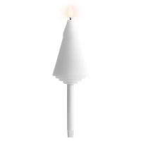 Uyuni Kerstboomkaars op steel | Smal | Wit | 1,3x25cm LUY00294