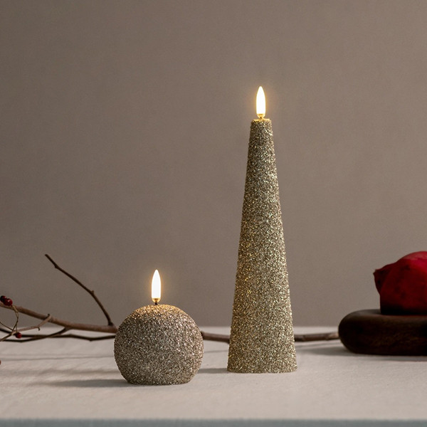 Uyuni LED Bolkaars | Champagne | Glitter | Ø 7 cm LUY00085 - 1