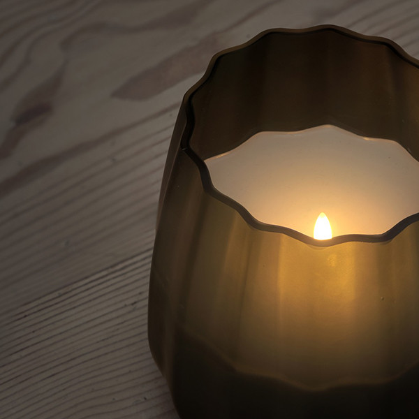 Uyuni LED Glaskaars | Grijs | 14 x 16 cm LUY00108 - 3