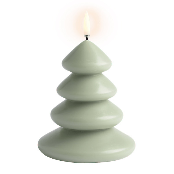 Uyuni Led Kerstboomkaars | Rond | Saliegroen | 11x13cm LUY00323 - 2