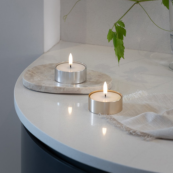 Uyuni Led Maxi waxinelichtje | Gesmolten midden | Messing | 6,3 x 2,3 cm | 2-pack LUY00305 - 4