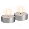 Uyuni Led Maxi waxinelichtje | Gesmolten midden | Zilver | 6,3 x 2,3 cm | 2-pack LUY00307 - 2