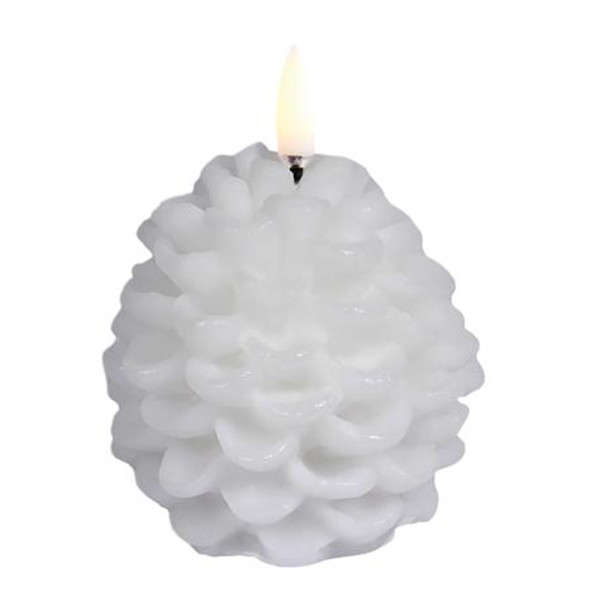 Uyuni Led denneappelkaars | Wit | 7x7 cm LUY00144 - 1