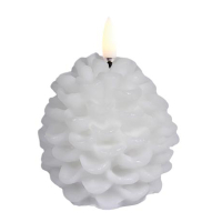 Uyuni Led denneappelkaars | Wit | 7x7 cm LUY00144