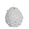 Uyuni Led denneappelkaars | Wit | 7x7 cm LUY00144 - 1