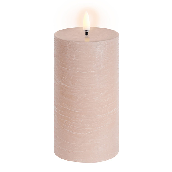 Uyuni Led kaars | Beige | Rustiek | 7,8 x 15 cm LUY00146 - 2