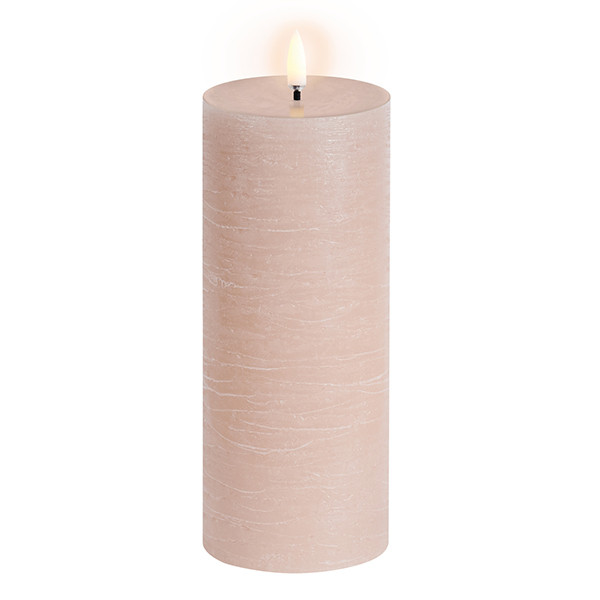 Uyuni Led kaars | Beige | Rustiek | 7,8x20 cm LUY00147 - 1