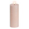Uyuni Led kaars | Beige | Rustiek | 7,8x20 cm LUY00147 - 1