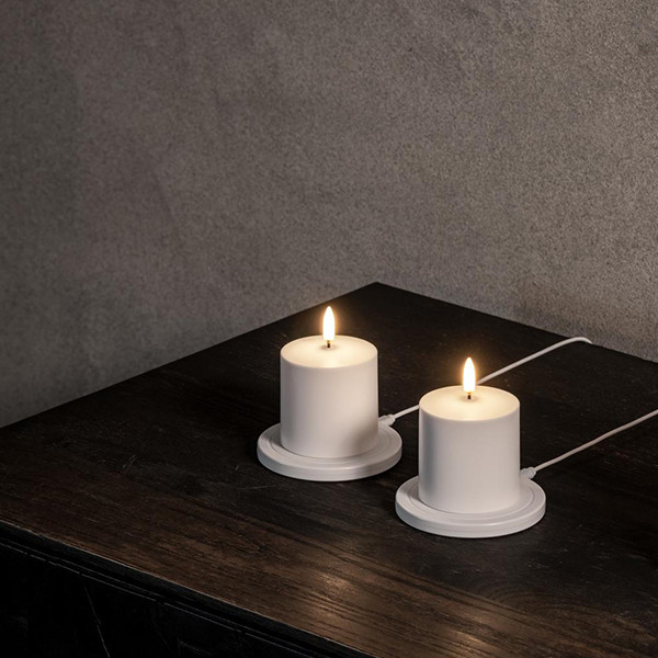 Uyuni Led kaars | Oplaadbaar | Wit | 6,8x6,8 cm LUY00240 - 3