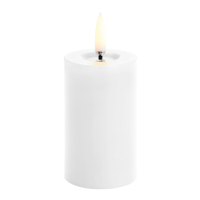 Uyuni Led kaars | Wit | Gesmolten midden | 5 x 7,5 cm LUY00182