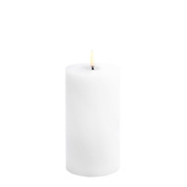 Uyuni Led kaars | Wit | Rustiek | Gesmolten midden | 7,8 x 15 cm LUY00184 - 1