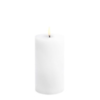 Uyuni Led kaars | Wit | Rustiek | Gesmolten midden | 7,8 x 15 cm LUY00184