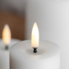 Uyuni Led kaars | Wit | Rustiek | Gesmolten midden | 7,8 x 20 cm LUY00185 - 2