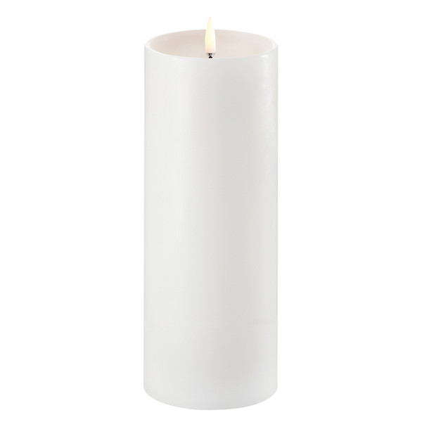 Uyuni Led kaars | Wit | Verhoogde rand | 7,8 x 20 cm LUY00188 - 1