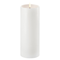Uyuni Led kaars | Wit | Verhoogde rand | 7,8 x 20 cm LUY00188