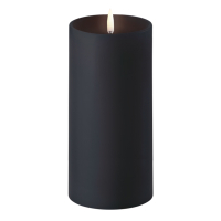 Uyuni Led kaars | Zwart | Verhoogde rand | 7,8 x 15,2 cm LUY00197