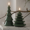 Uyuni Led kerstboomkaars | Glad | Olijfgroen | 13x15cm LUY00318 - 1