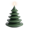 Uyuni Led kerstboomkaars | Glad | Olijfgroen | 13x15cm LUY00318 - 2