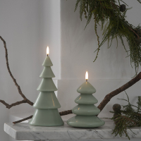 Uyuni Led kerstboomkaars | Glad | Saliegroen | 10x20cm LUY00321