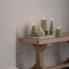 Uyuni Led kerstboomkaars | Glad | Saliegroen | 10x20cm LUY00321 - 3