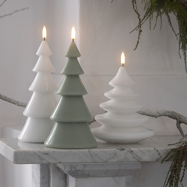 Uyuni Led kerstboomkaars | Glad | Wit | 13x15cm LUY00317 - 3