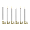 Uyuni Ledkaarsen met Clips | Wit en Gouden Clips | 13.8 cm |  6-pack LUY00057 - 2