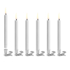 Uyuni Ledkaarsen met Clips | Wit en Zilveren Clips | 13.8 cm |  6-pack LUY00059 - 1