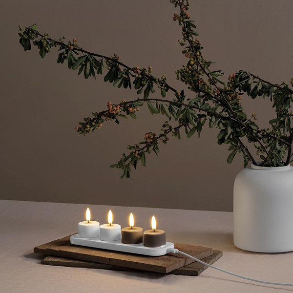 Uyuni led waxinelichtje | Oplaadbaar | Zandsteen | 3,9 x 2,3 cm | 2-pack LUY00241 - 3