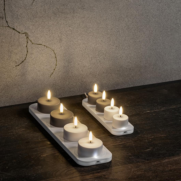 Uyuni led waxinelichtje | Oplaadbaar | Zandsteen | 3,9 x 2,3 cm | 2-pack LUY00241 - 4